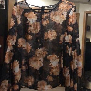 Sheer floral top